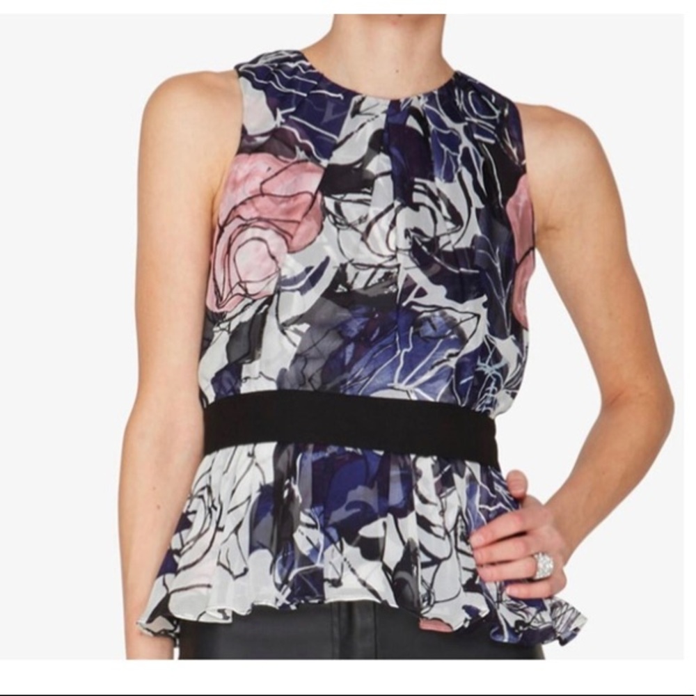 DVF Floral Peplum Top